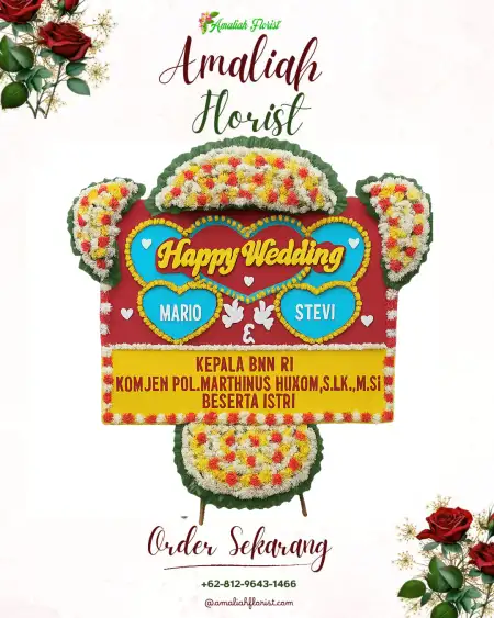 Papan Bunga Pernikahan Ceweng